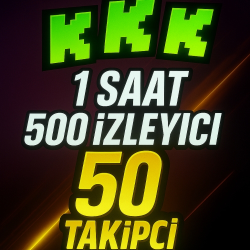  ✨EN UYGUNU  KICK +50Takipçi +500 İzleyici FP